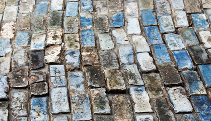 Blue bricks in Old San Juan