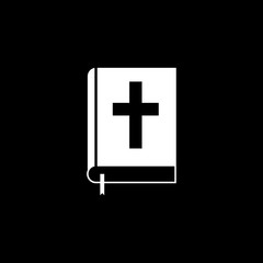 Holy bible book solid icon, religion & christianity, Religious sign, a filled pattern on a black background, eps 10.