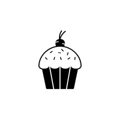 Easter cake with carrot solid icon, religion & holiday elements, Easter sweets, a filled pattern on a white background, eps 10.