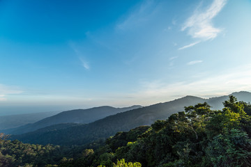 Mountain landscape with cloud sky