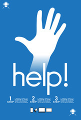 Template help background. Helpful icon. Service concept us support help desk. Infographics design web elements. 