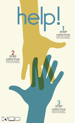 Template help background. Helpful icon. Service concept us support help desk. Infographics design web elements. 