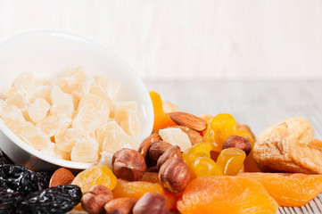 Dried fruits and nuts