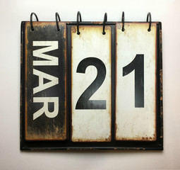 March 21 calendar 
