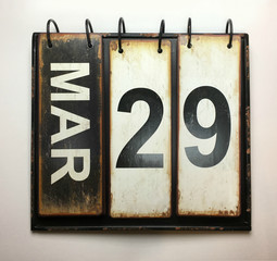 March 29 calendar 
