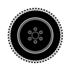 tires and wheels Vector Illustration
