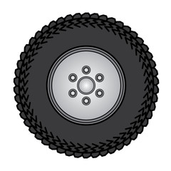 tires and wheels Vector Illustration

