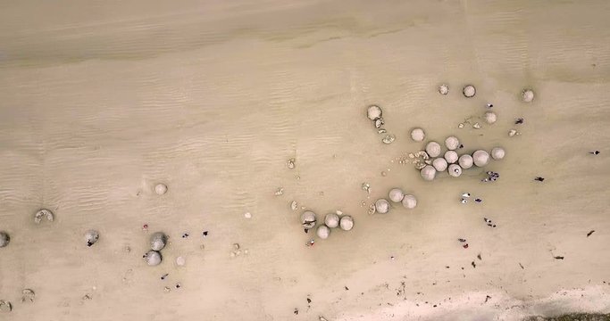 Aerial view of  Moeraki Boulders in New Zealand