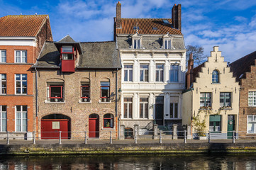 Flemish buildings in Bruges, Belgium