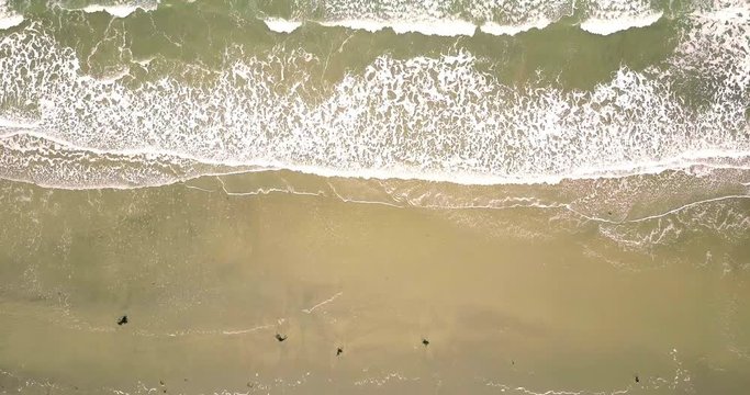 Aerial view of  Moeraki Boulders in New Zealand