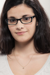 Girl with eye glasses