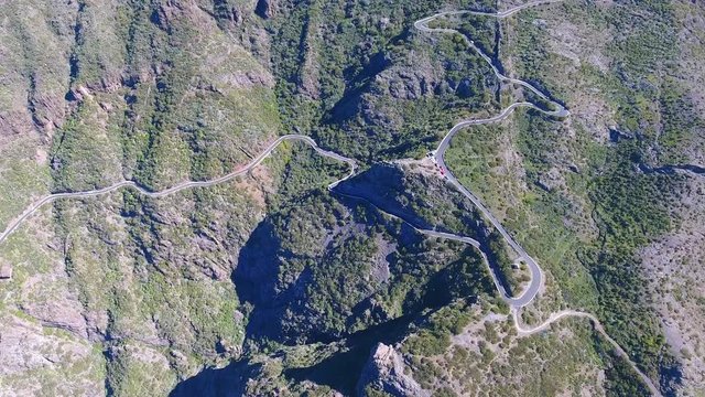 Mountain road to Masca village on Tenerife, Canary Islands, Spain