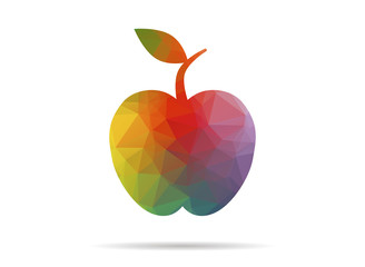 low poly apple