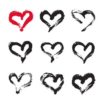 Ink hearts card