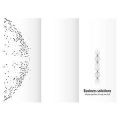 Particles design triptych for business