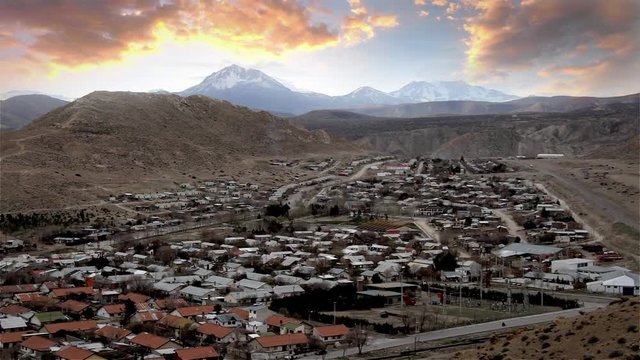 Chos Malal Settlement: Aerial View in the Heart of Patagonia