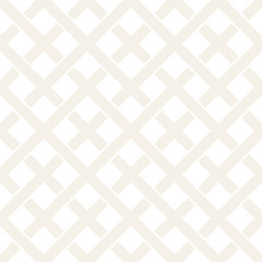 Weave Seamless Pattern. Stylish Repeating Texture. Black and White Geometric Vector Illustration.