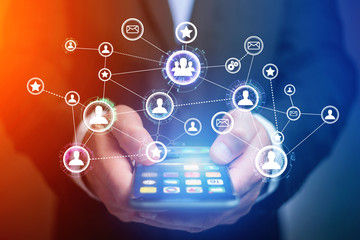 Concept of business international network interface - Technology concept