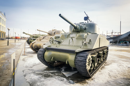 боевой танк времен второй мировой войны, Екатеринбург, Россия,