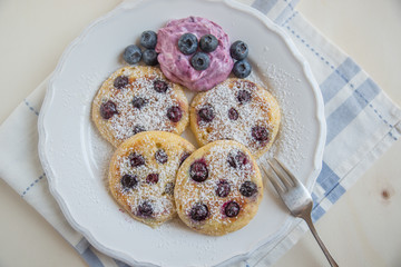 Blaubeer Pfannkuchen 