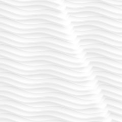 Fototapeta na wymiar abstract pattern seamless. white texture. wave wavy modern geometric white background. interior design wall 3d vector illustration