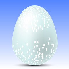 blue egg with spots