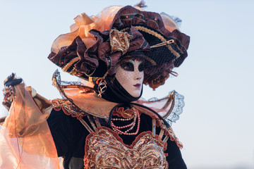 Carnival in Venice - wonderful mask with a lot of pearls