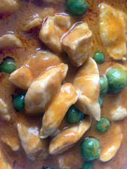 Panang or Panaeng chicken thai style curry food for meal to eat with rice