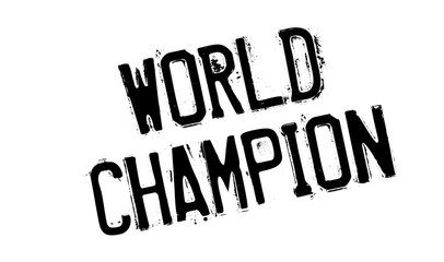 World Champion rubber stamp. Grunge design with dust scratches. Effects can be easily removed for a clean, crisp look. Color is easily changed.