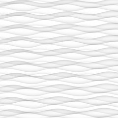 abstract pattern seamless. white texture. wave wavy modern geometric white background. interior design wall 3d  vector illustration