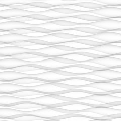 abstract pattern seamless. white texture. wave wavy modern geometric white background. interior design wall 3d  vector illustration
