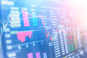 financial business graph chart analysis stock market graph background