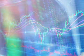 financial business graph chart analysis stock market graph background