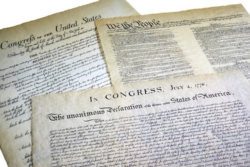 Constitution, Declaration of Independence and Bill of Rights