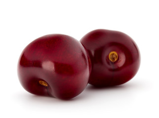 Sweet cherry berries isolated on white background cutout