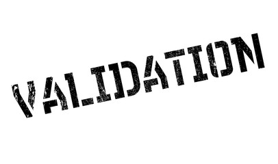 Validation rubber stamp. Grunge design with dust scratches. Effects can be easily removed for a clean, crisp look. Color is easily changed.