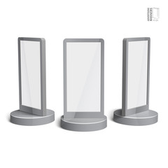 Realistic 3D outdoor lightbox advertising