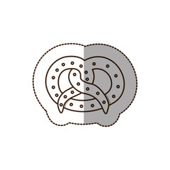figure pretzel bread icon, vector illustraction design image