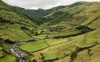 Fototapeta na wymiar Beautiful and scenic landscape of Azores islands in Portugal