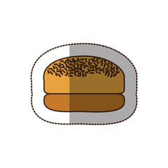 color hamburger bread icon, vector illustraction design image