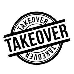 Takeover rubber stamp. Grunge design with dust scratches. Effects can be easily removed for a clean, crisp look. Color is easily changed.
