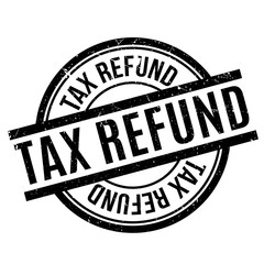 Tax Refund rubber stamp. Grunge design with dust scratches. Effects can be easily removed for a clean, crisp look. Color is easily changed.