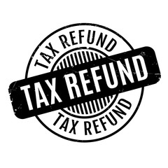 Tax Refund rubber stamp. Grunge design with dust scratches. Effects can be easily removed for a clean, crisp look. Color is easily changed.