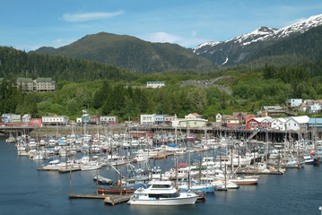 Fototapeta na wymiar Ketchikan Alaska Boats