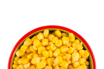 sweet canned corn in bowl