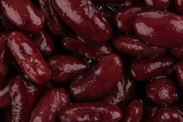Red kidney beans close up