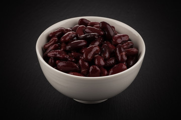 Red kidney beans in a dish