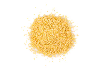 Dry millet isolated on white