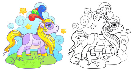 cartoon little cute pony