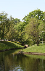 Riga city canal.